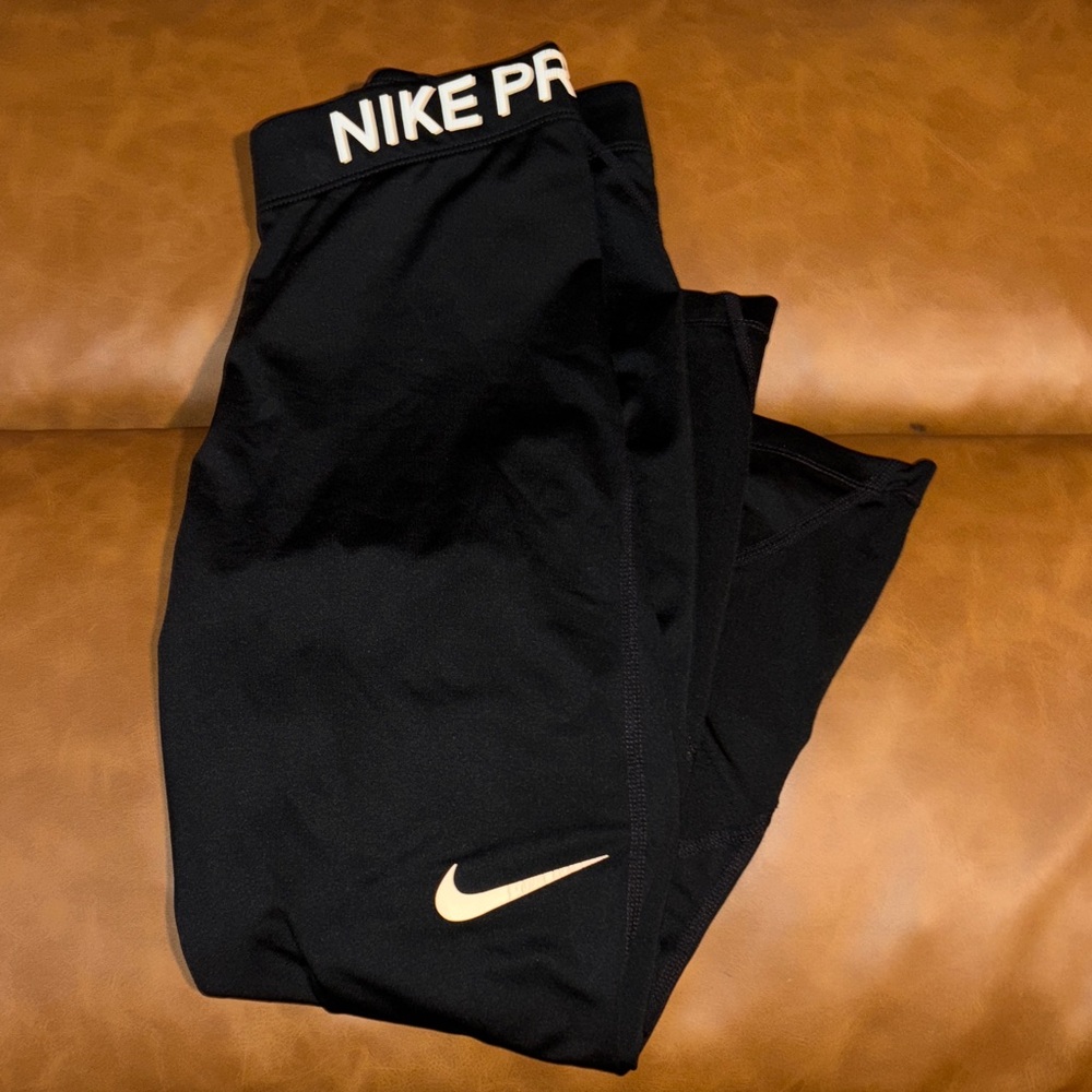 Nike Black Leggings with White Logo